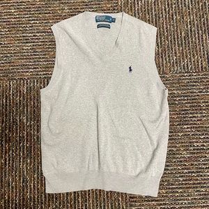 Polo by Ralph Lauren Gray Pima Cotton Sweater Vest